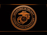 US Marine Corps Dept. Of Navy LED Neon Sign Electrical - Orange - TheLedHeroes