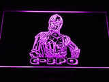 Star Wars C-3PO LED Neon Sign USB - Purple - TheLedHeroes