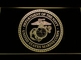 FREE US Marine Corps Dept. Of Navy LED Sign - Yellow - TheLedHeroes