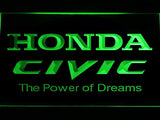Honda Civic LED Neon Sign USB - Green - TheLedHeroes