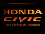 FREE Honda Civic LED Sign - Orange - TheLedHeroes