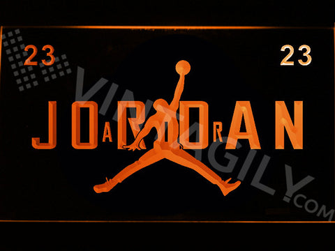 Jordan 23 LED Sign - Orange - TheLedHeroes