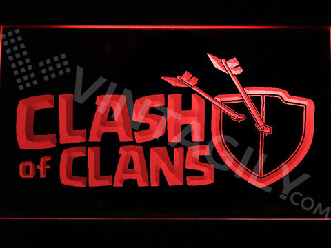 Clash of Clans LED Sign - Red - TheLedHeroes
