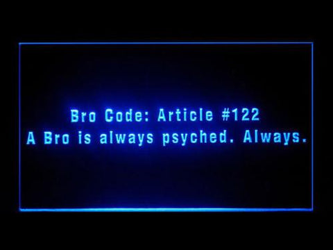 Bro Code How I Met Your Mother LED Neon Sign Electrical - Blue - TheLedHeroes