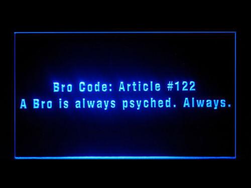 Bro Code How I Met Your Mother LED Neon Sign USB - Blue - TheLedHeroes