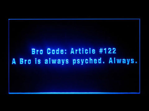 FREE Bro Code How I Met Your Mother LED Sign - Blue - TheLedHeroes