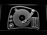 DJ Turntable Mixer Music Spinner LED Neon Sign USB - White - TheLedHeroes
