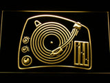 FREE DJ Turntable Mixer Music Spinner LED Sign - Yellow - TheLedHeroes