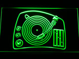 DJ Turntable Mixer Music Spinner LED Sign - Green - TheLedHeroes