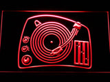 DJ Turntable Mixer Music Spinner LED Sign - Red - TheLedHeroes