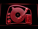 DJ Turntable Mixer Music Spinner LED Neon Sign USB - Red - TheLedHeroes