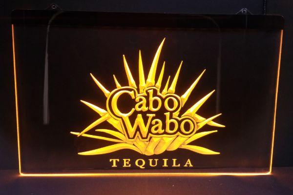 Cabo Wabo Tequila LED Neon Sign Electrical - Yellow - TheLedHeroes