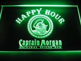 Captain Morgan Spiced Rum Happy Hour LED Neon Sign Electrical - Green - TheLedHeroes