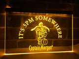 Captain Morgan It's 5 pm Somewhere LED Neon Sign Electrical - Yellow - TheLedHeroes