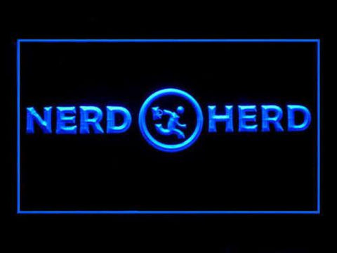 Chuck Nerd Herd LED Neon Sign USB - Blue - TheLedHeroes