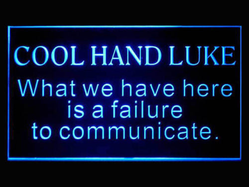 Cool Hand Luke LED Sign - Blue - TheLedHeroes