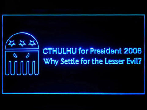 Cthulhu for President LED Sign - Blue - TheLedHeroes