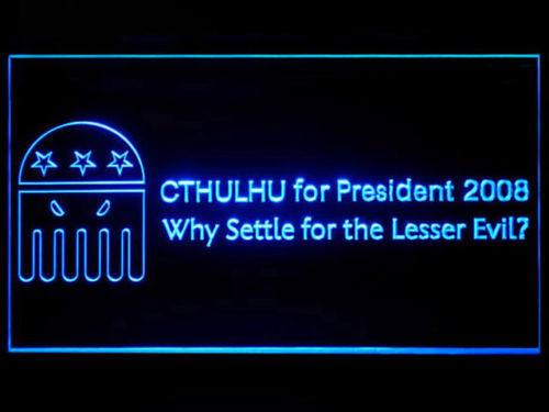 Cthulhu for President LED Neon Sign Electrical - Blue - TheLedHeroes
