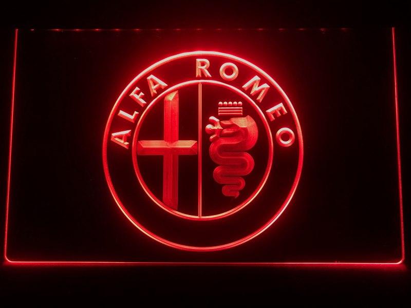 Alfa Romeo LED Neon Sign USB - Red - TheLedHeroes