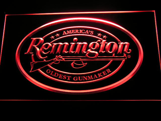 Remington Firearms Hunting Gun LED Sign Green / Normal Size (12x8in ...