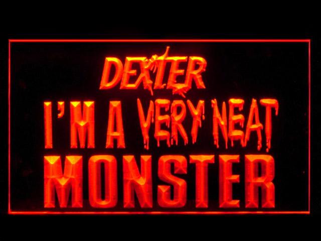 Dexter Morgan Neat Monster LED Neon Sign USB - Orange - TheLedHeroes