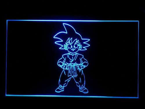 Dragon Ball Z GT Super Saiya Son Goku LED Neon Sign Electrical - Blue - TheLedHeroes