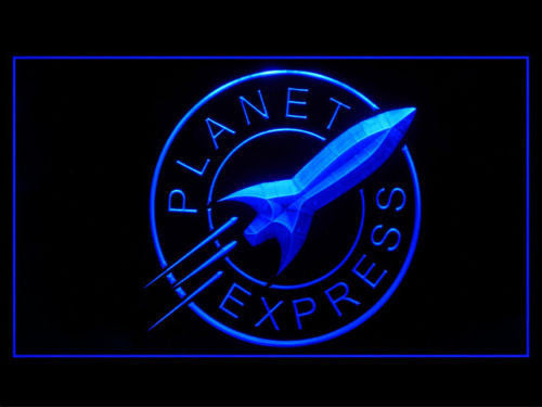 Futurama Planet Express LED Sign - Blue - TheLedHeroes