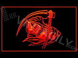 Grim Reaper Skeleton Skull Gothic LED Neon Sign USB - Orange - TheLedHeroes