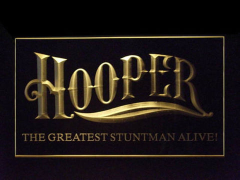 Hooper Burt Reynolds Stuntman LED Sign - Yellow - TheLedHeroes