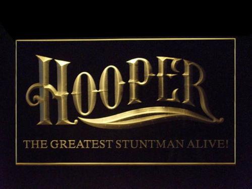 Hooper Burt Reynolds Stuntman LED Neon Sign Electrical - Yellow - TheLedHeroes