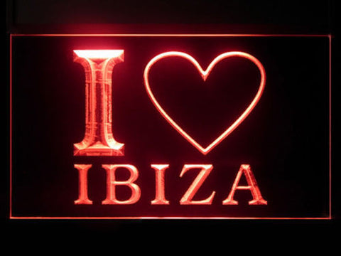 FREE I love Ibiza LED Sign - Red - TheLedHeroes