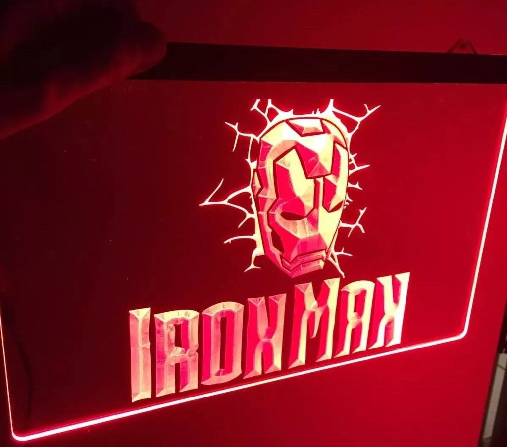 Iron Man LED Neon Sign Electrical - Red - TheLedHeroes