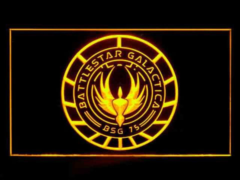 Battlestar Galactica BSG 75 LED Neon Sign USB - Yellow - TheLedHeroes