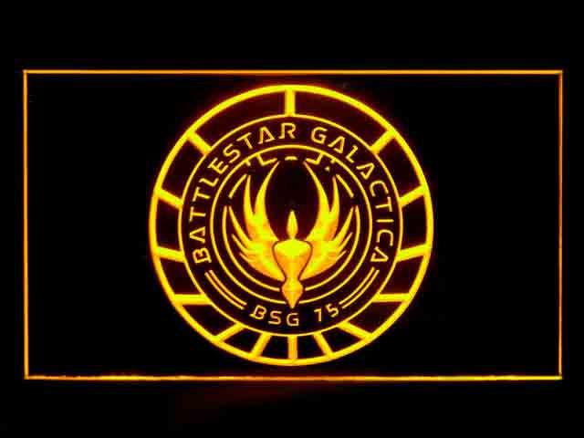 Battlestar Galactica BSG 75 LED Neon Sign Electrical - Yellow - TheLedHeroes