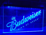 Budweiser King of Beer LED Neon Sign USB - Blue - TheLedHeroes