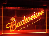 Budweiser King of Beer LED Neon Sign USB - Orange - TheLedHeroes