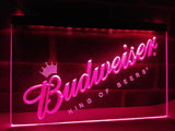 Budweiser King of Beer LED Neon Sign Electrical - Purple - TheLedHeroes