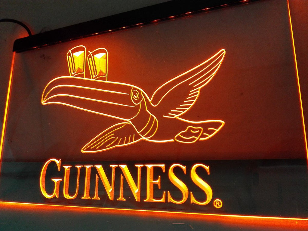 Guinness Toucan LED Neon Sign Electrical - Orange - TheLedHeroes