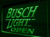 Busch Light Open LED Neon Sign USB - Green - TheLedHeroes