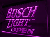 Busch Light Open LED Neon Sign USB - Purple - TheLedHeroes
