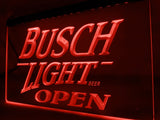 Busch Light Open LED Neon Sign USB - Red - TheLedHeroes