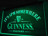Guinness It's 5 pm Somewhere LED Neon Sign Electrical - Green - TheLedHeroes