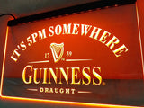 FREE Guinness It's 5 pm Somewhere LED Sign - Orange - TheLedHeroes