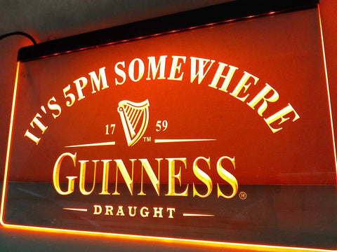FREE Guinness It's 5 pm Somewhere LED Sign -  - TheLedHeroes