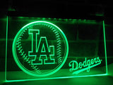 Los Angeles Dodgers (2) LED Neon Sign USB - Green - TheLedHeroes