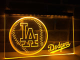 Los Angeles Dodgers (2) LED Neon Sign USB - Yellow - TheLedHeroes