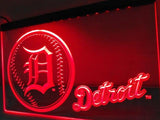 Detroit Tigers Baseball LED Neon Sign USB - Red - TheLedHeroes