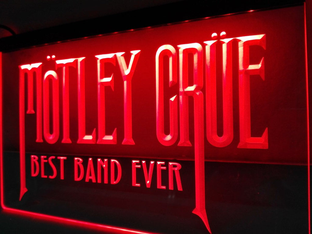 Motley Crue Best Band Ever LED Neon Sign USB - Red - TheLedHeroes