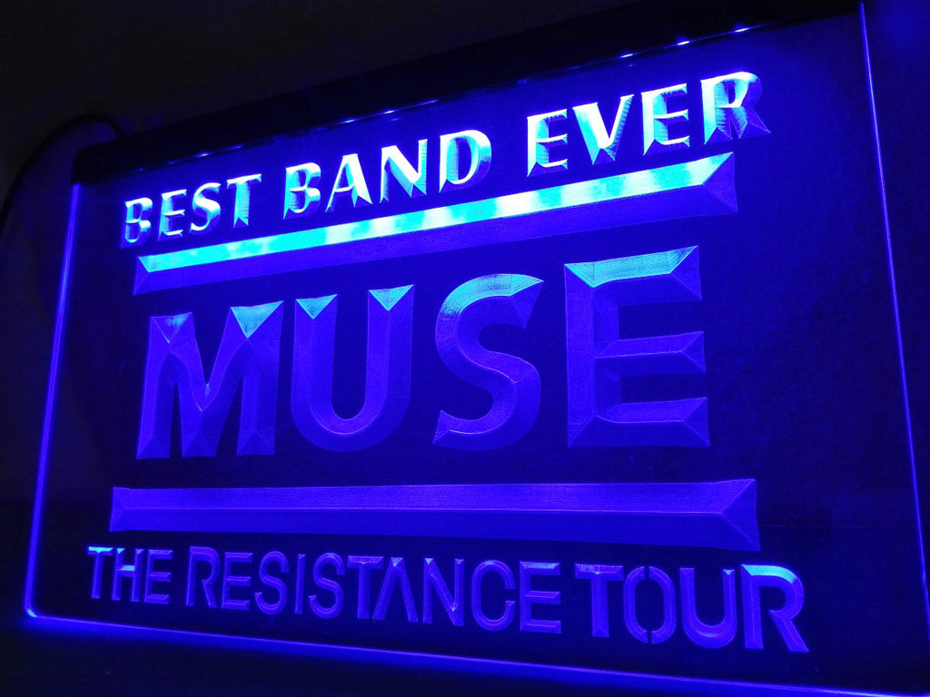 FREE Muse Best Band Ever LED Sign - Blue - TheLedHeroes