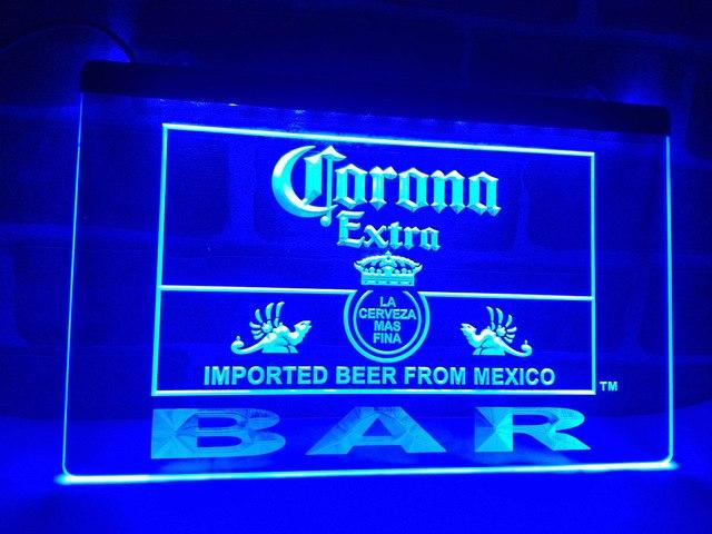 Corona Extra Bar LED Neon Sign Electrical - Blue - TheLedHeroes